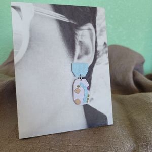 Handmade Polymer Earrings Pastel Retro Statement